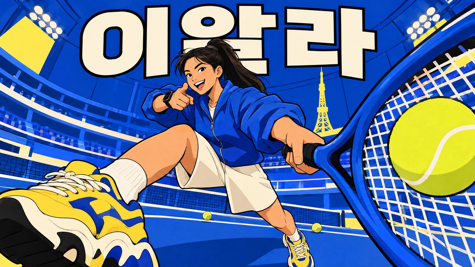 알렉산드라 이알라 도쿄 팬퍼시픽오픈 2026 1회전 승리 일러스트
